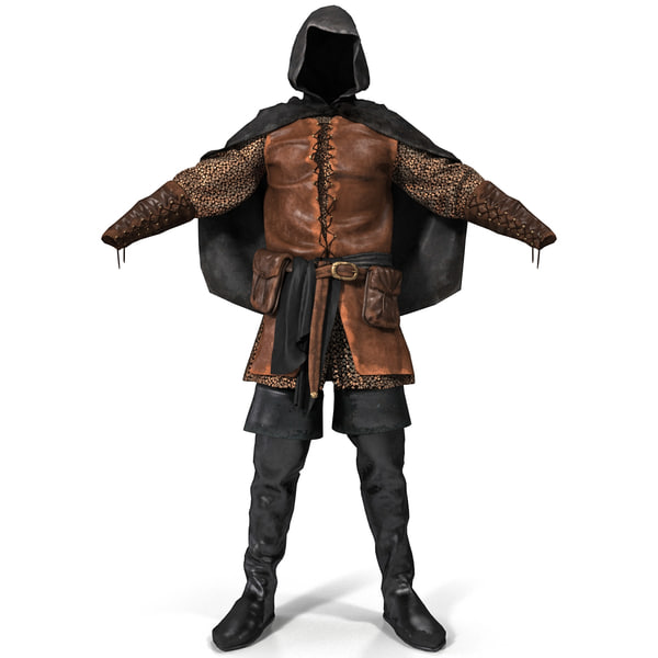 3d model medieval clothes