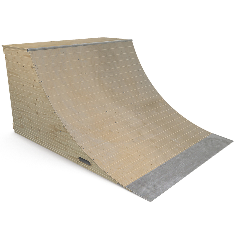 Quarter Ramp 3d model of quarter pipe skate ramp