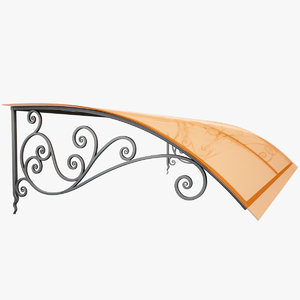 3d model wrought iron awning