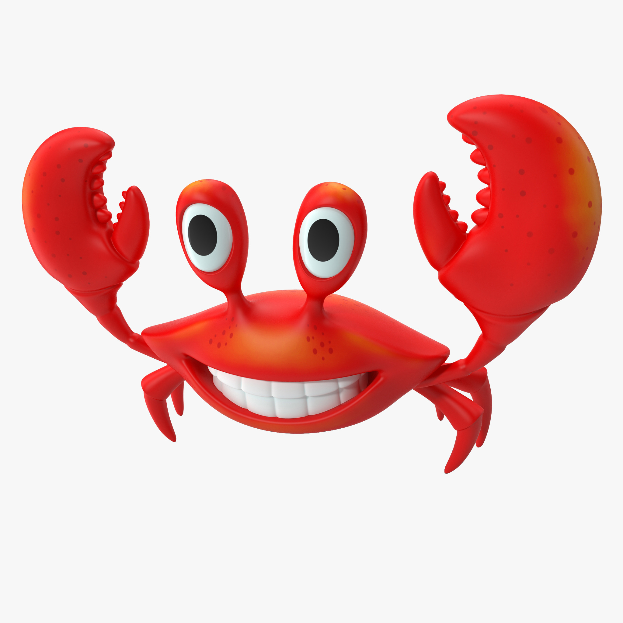 3d model cartoon crab