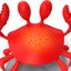 3d model cartoon crab
