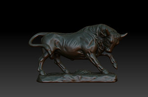 sculpture bull 3d model