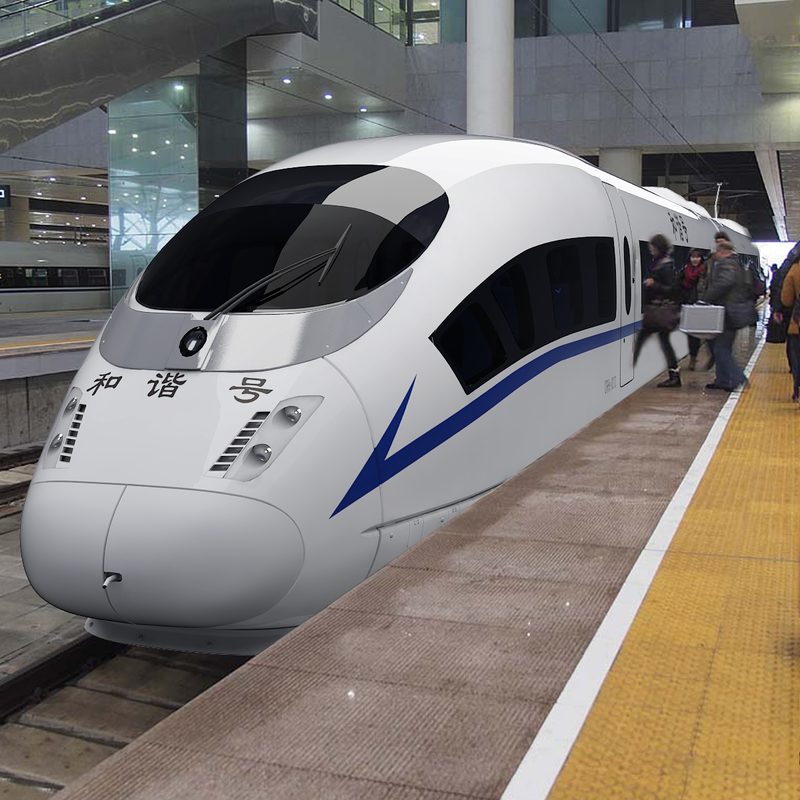 3d china railways crh3