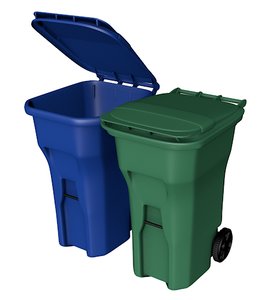 3d trash bin