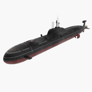 akula class submarine 3d model