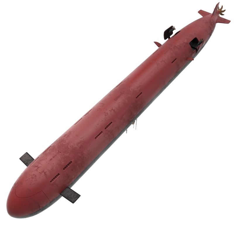 akula class submarine 3d model