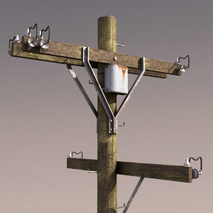 telephone pole modeled