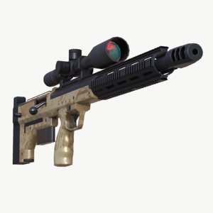 dta srs a1 sniper rifle 3d model