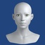 3d realistic young woman head
