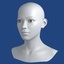 3d realistic young woman head