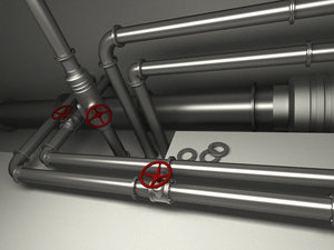 industrial valve pipe 3d obj