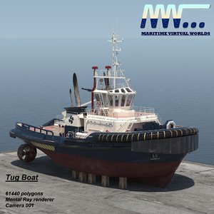 3d model tug boat