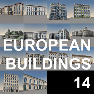 european buildings europe 3d model
