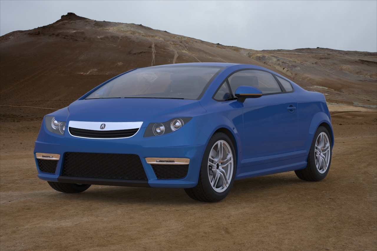 3d acura city car concept