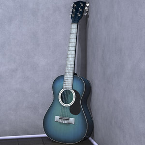 guitar acoustic 3d model