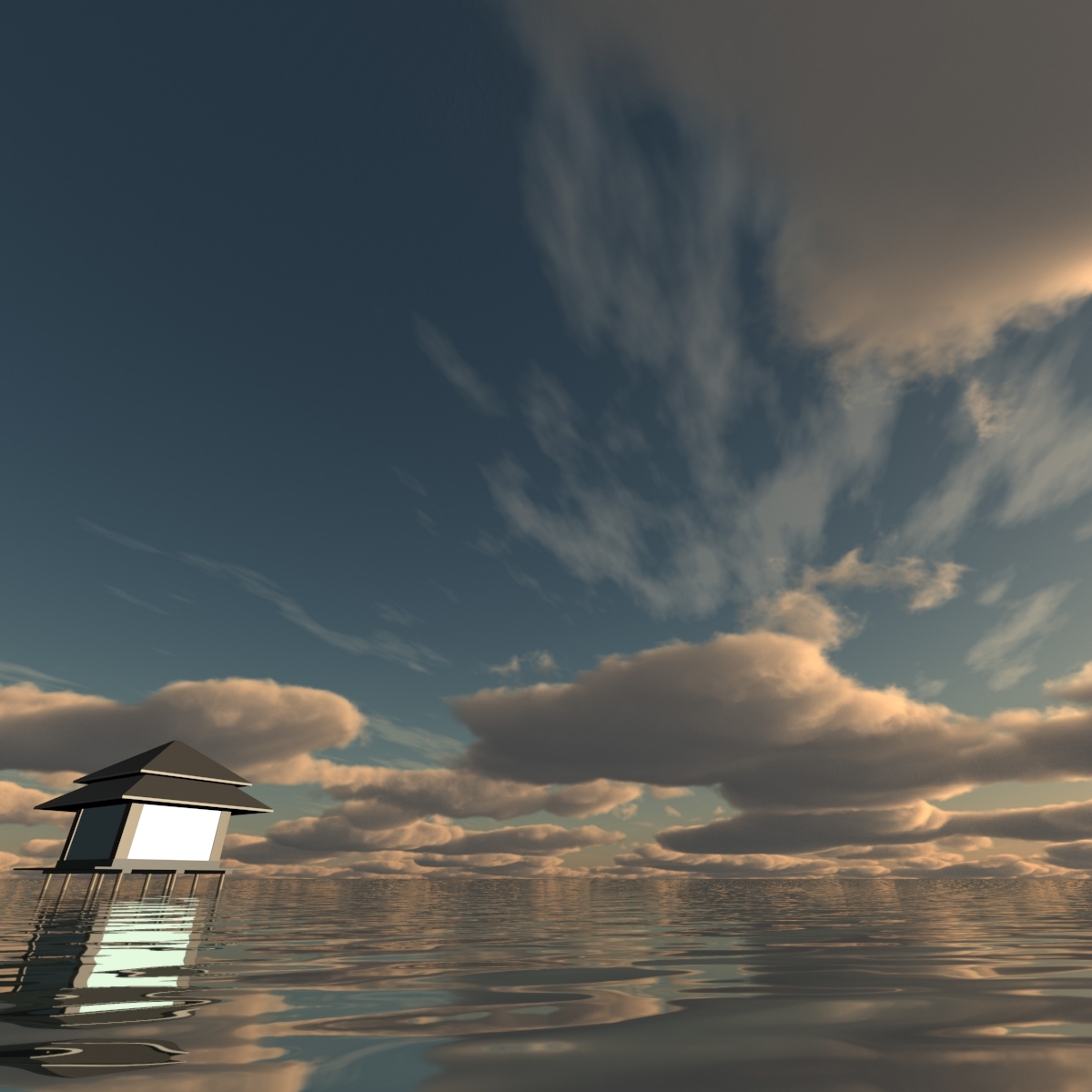 天空3d日落0153d模型