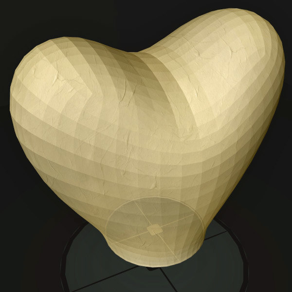 Download 3d Heart Flying Lantern