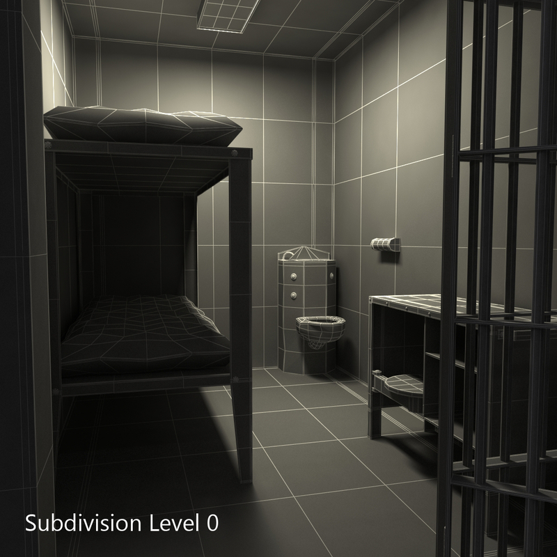 jail cell 3d c4d