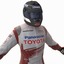 racing driver toyota rigged 3d model