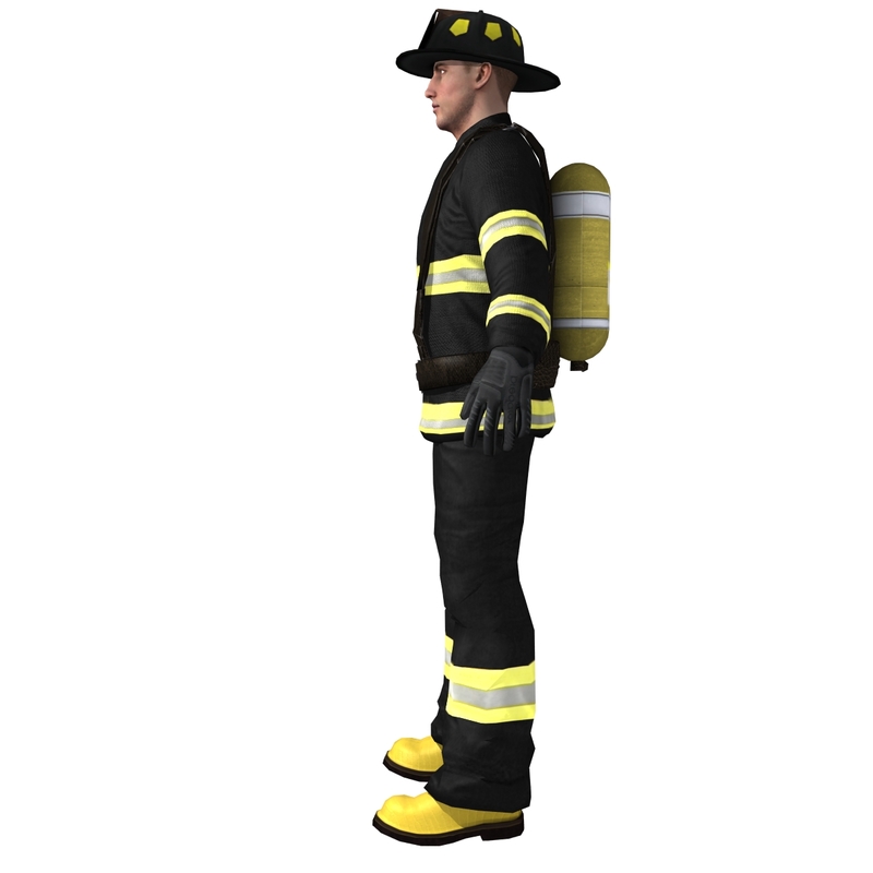 fireman ready 3d model