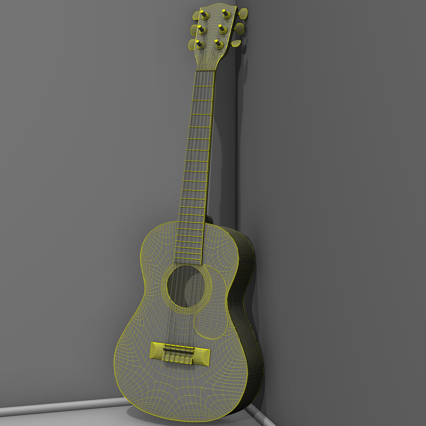 原声吉他3d模型