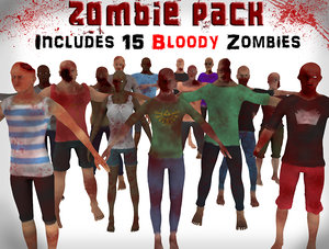zombie pack 3d c4d