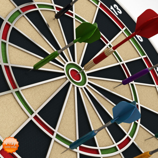 3dmax dartboard dart