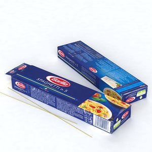 3d pasta box model