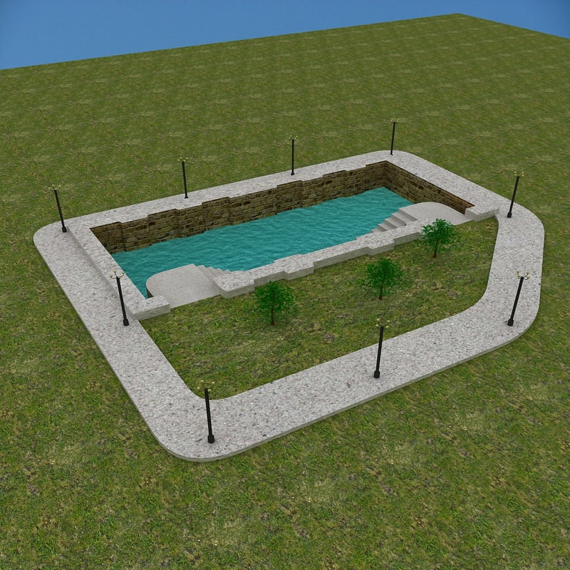 free swimming pool 3d model