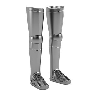 3d model leg medieval armor
