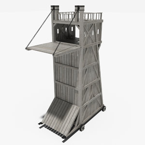 medieval siegetower 3d model