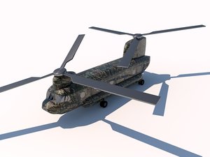 3d boeing chinook helicopter