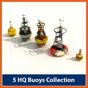 3d pack ocean buoys model