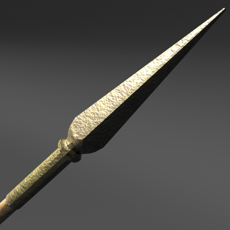 Obj Ancient Greek Dual Spear