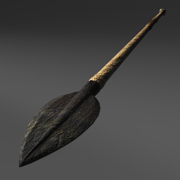 obj ancient greek dual spear