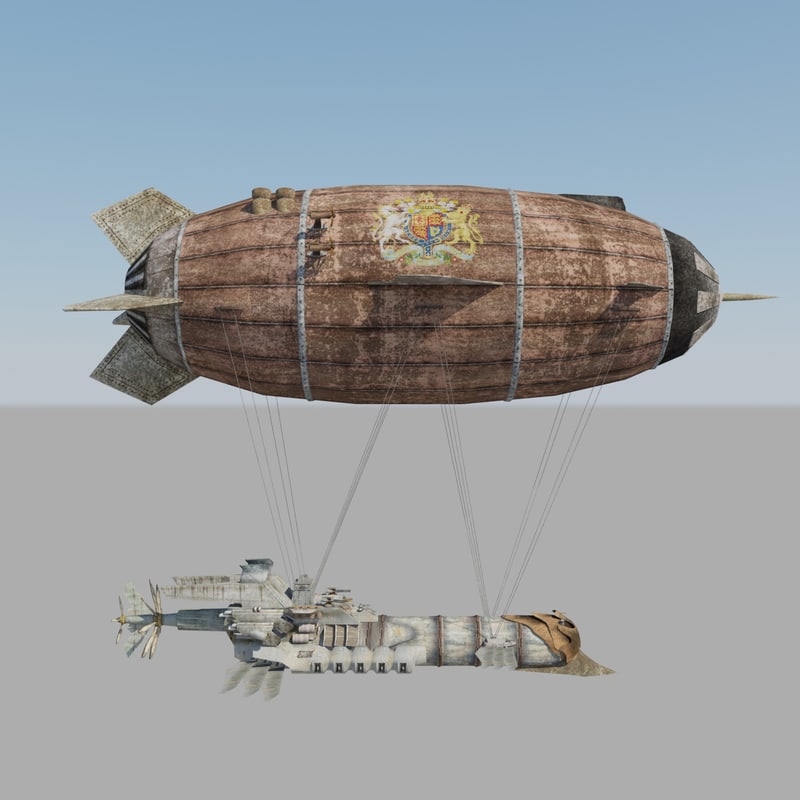 3d steampunk airship
