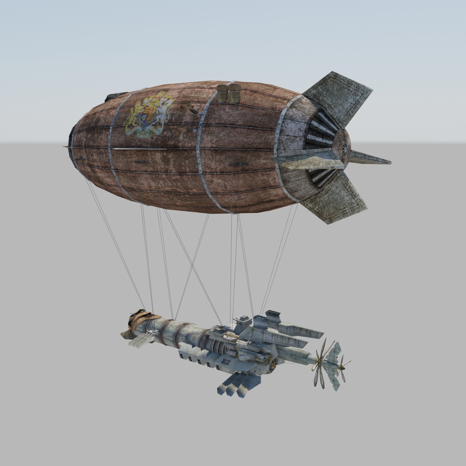 3d steampunk airship