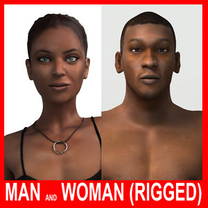 max realistic man woman rigged