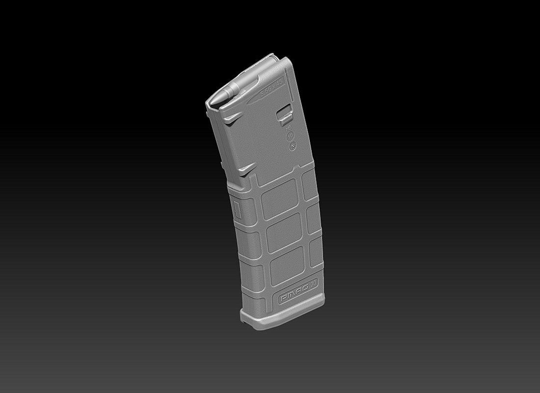 magpul pmag 30 magazine 3d model