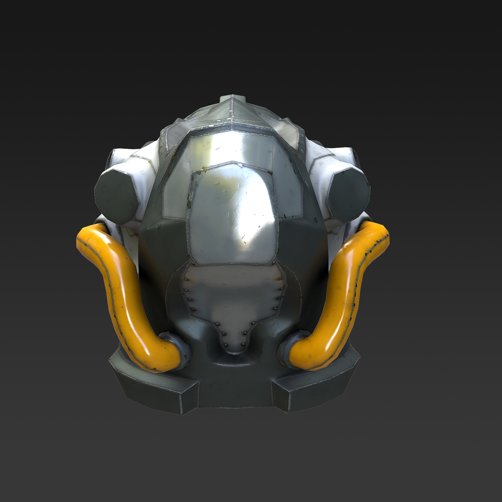 sci-fi gas mask 3d max