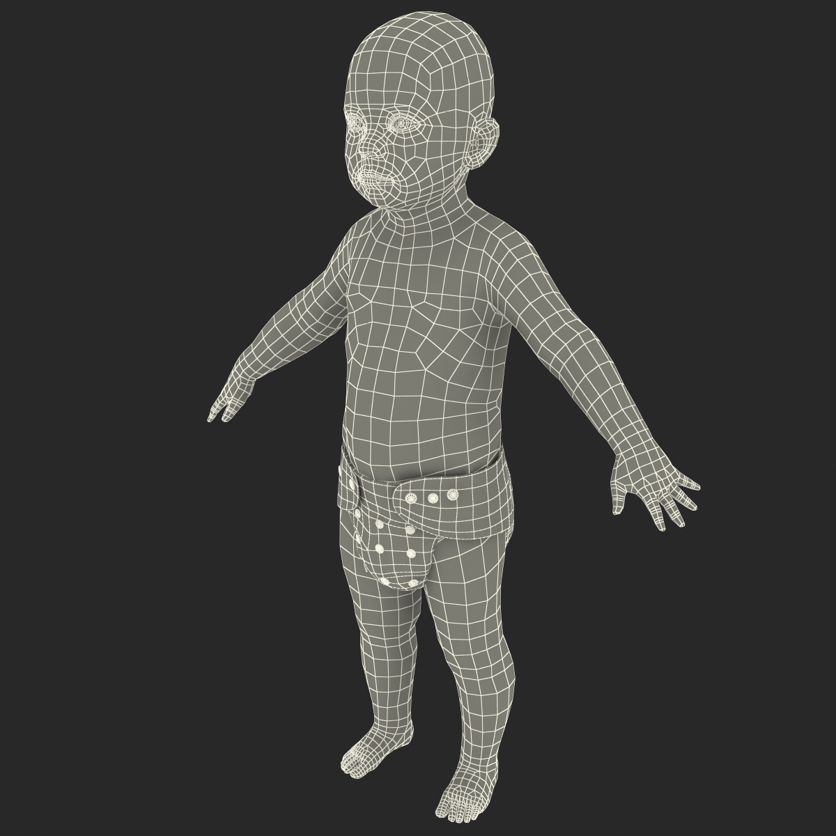 3d Model Baby 2