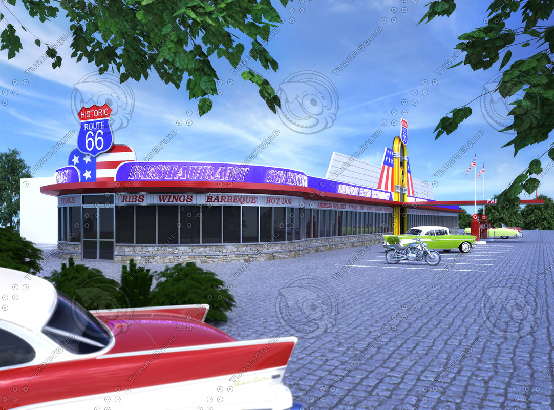 Vintage Route 66 Diner 3d Max   Faze4 Pohled1 Beec743f A332 402d 962a 261d7079fa9aOriginal 