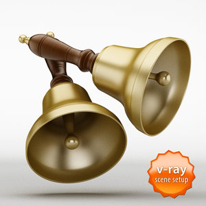 3d brass handbell