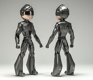 3d robot boy robo
