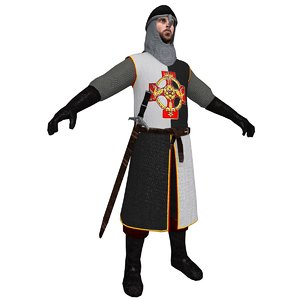 3d model of medieval knight