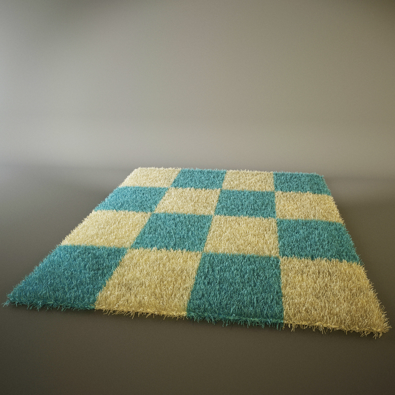 3d ikea shaggy rug