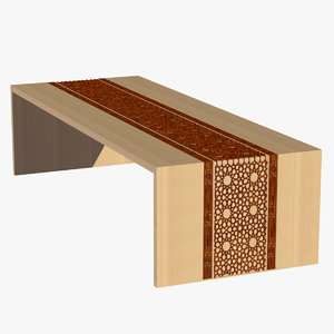 3d model wooden table