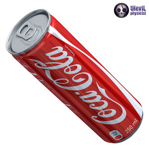 3d model of coca cola 250ml