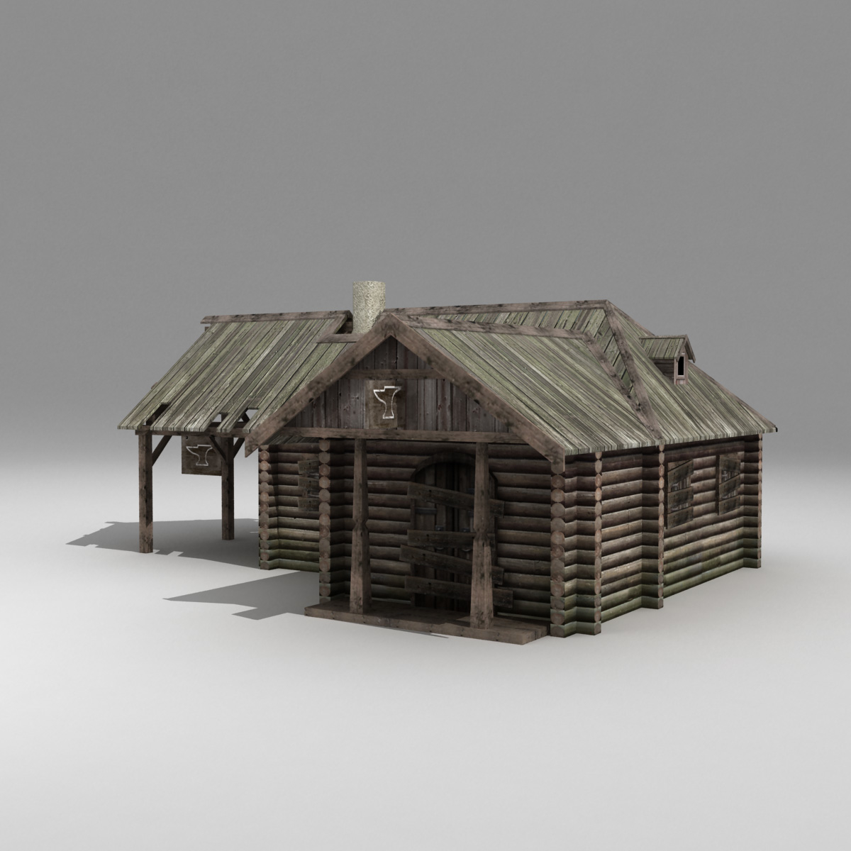 old wooden house 3d model