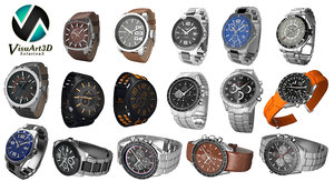 16 watches 3d model